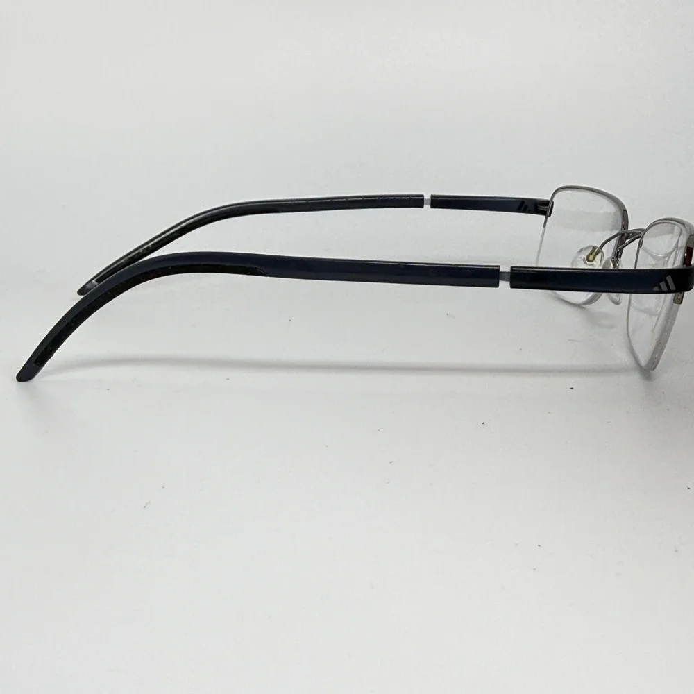 Adidas A673 60‎ 6057 Half Rim Eyeglasses Frames Gunmetal Black 52-19-150 21539
